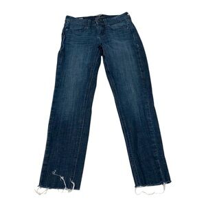 Curves 360 by NYDJ Blue Jeans Boost Raw Hem Dark Wash Size 00